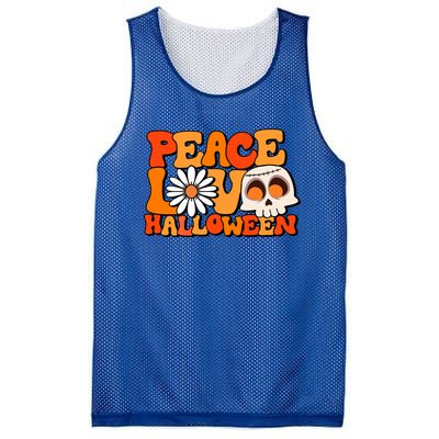 Groovy Vintage Peace Love Halloween Costume Gift Mesh Reversible Basketball Jersey Tank