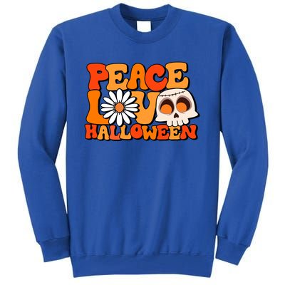 Groovy Vintage Peace Love Halloween Costume Gift Tall Sweatshirt