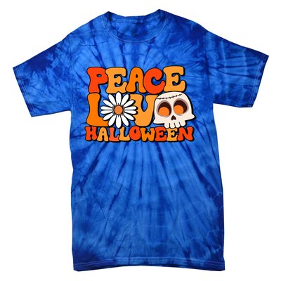 Groovy Vintage Peace Love Halloween Costume Gift Tie-Dye T-Shirt