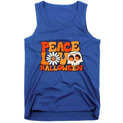 Groovy Vintage Peace Love Halloween Costume Gift Tank Top