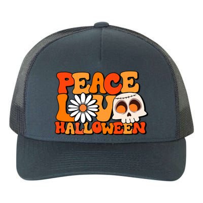 Groovy Vintage Peace Love Halloween Costume Gift Yupoong Adult 5-Panel Trucker Hat