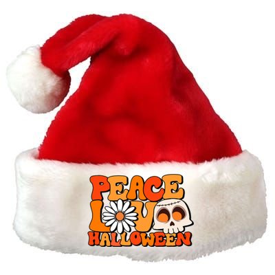 Groovy Vintage Peace Love Halloween Costume Gift Premium Christmas Santa Hat