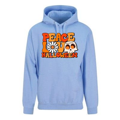 Groovy Vintage Peace Love Halloween Costume Gift Unisex Surf Hoodie