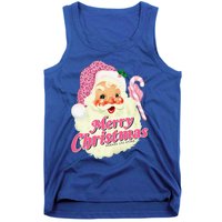 Groovy Vintage Pink Santa Claus Merry Christmas Funny Tank Top