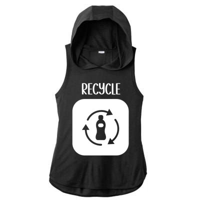 Green Vegan Plastic Free Save Earth Funny Gift Ladies PosiCharge Tri-Blend Wicking Draft Hoodie Tank