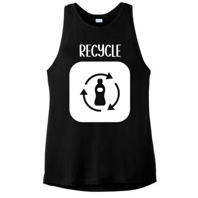 Green Vegan Plastic Free Save Earth Funny Gift Ladies PosiCharge Tri-Blend Wicking Tank