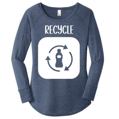 Green Vegan Plastic Free Save Earth Funny Gift Women's Perfect Tri Tunic Long Sleeve Shirt