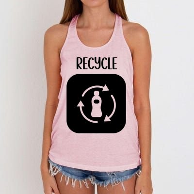 Green Vegan Plastic Free Save Earth Funny Gift Women's Knotted Racerback Tank