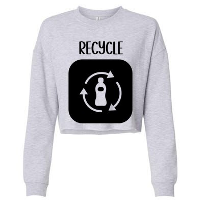 Green Vegan Plastic Free Save Earth Funny Gift Cropped Pullover Crew