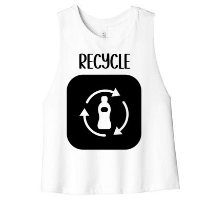 Green Vegan Plastic Free Save Earth Funny Gift Women's Racerback Cropped Tank