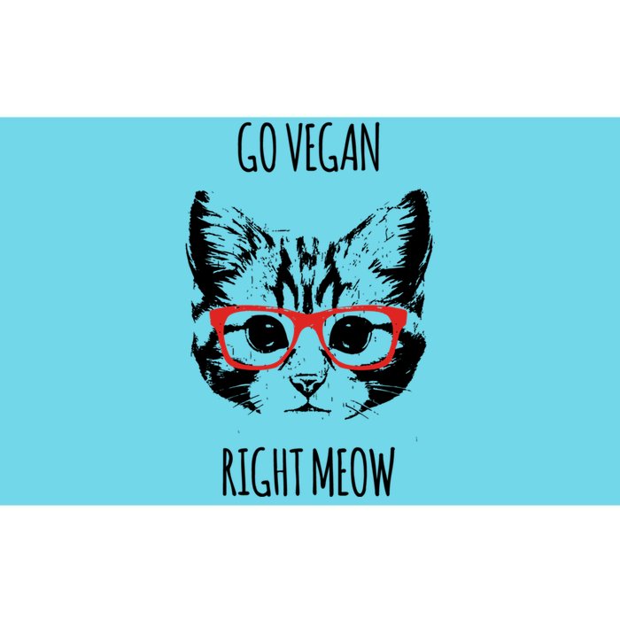 Go Vegan Right Meow Funny Gift For Vegans Vegan Funny Gift Bumper Sticker