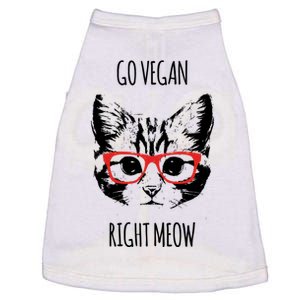 Go Vegan Right Meow Funny Gift For Vegans Vegan Funny Gift Doggie Tank