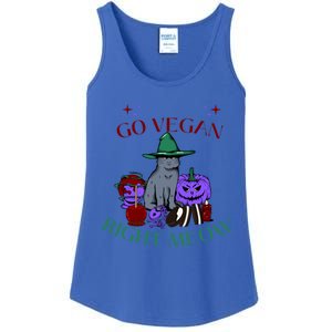 Go Vegan Right Meow For Halloween Gift Ladies Essential Tank