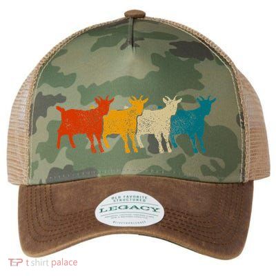 Goat Vintage Retro Farm Animal Goats Legacy Tie Dye Trucker Hat