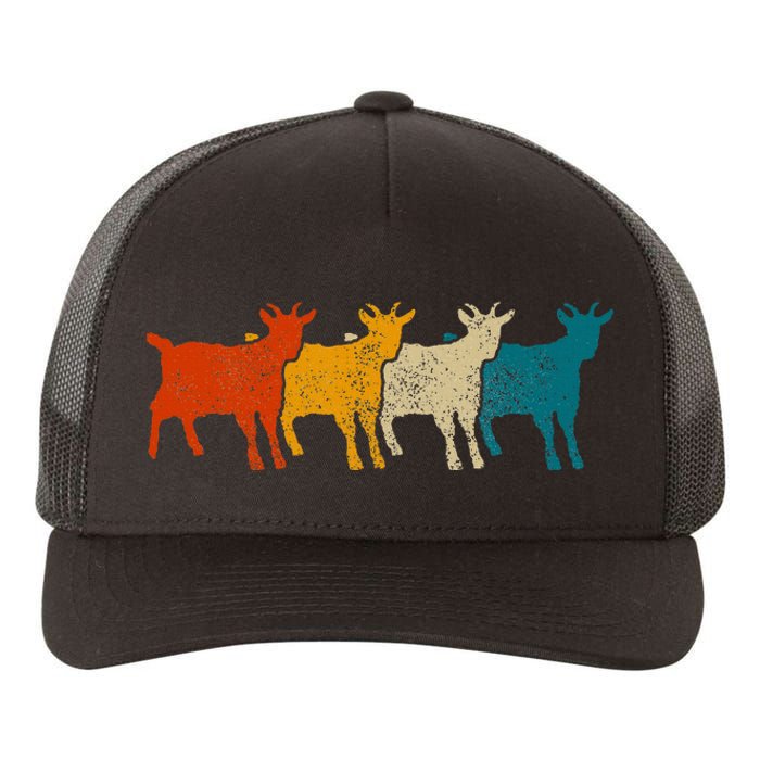 Goat Vintage Retro Farm Animal Goats Yupoong Adult 5-Panel Trucker Hat