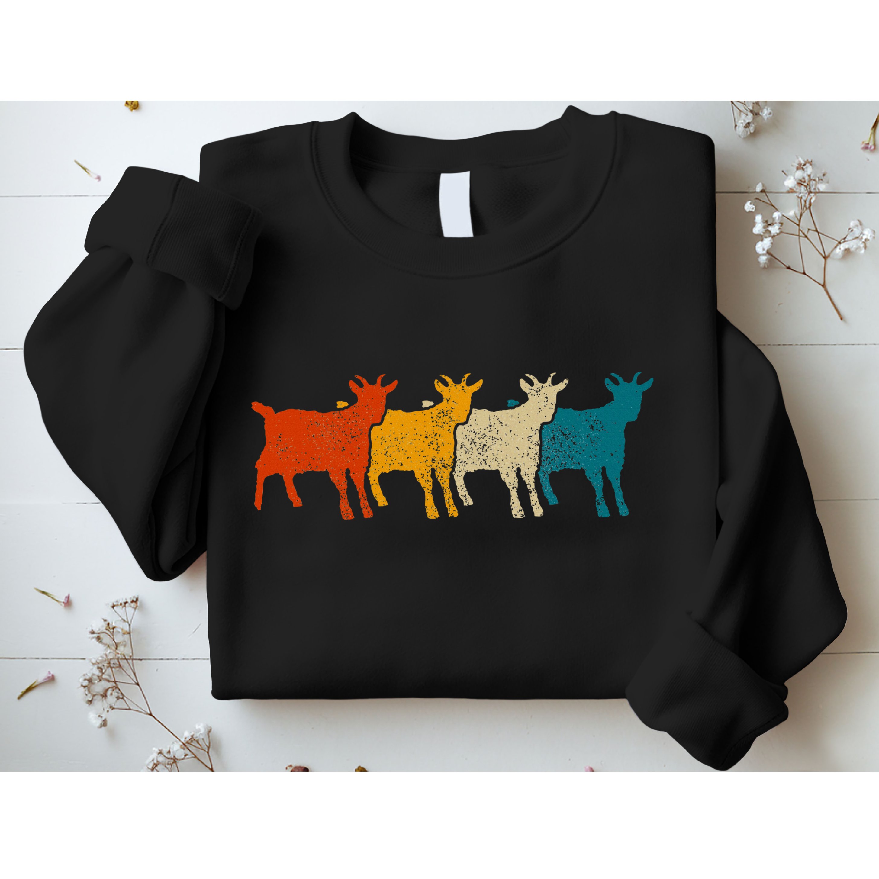 Goat Vintage Retro Farm Animal Goats Sweatshirt