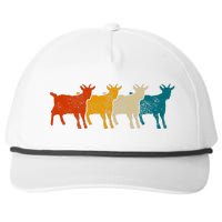 Goat Vintage Retro Farm Animal Goats Snapback Five-Panel Rope Hat