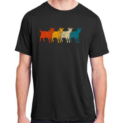 Goat Vintage Retro Farm Animal Goats Adult ChromaSoft Performance T-Shirt