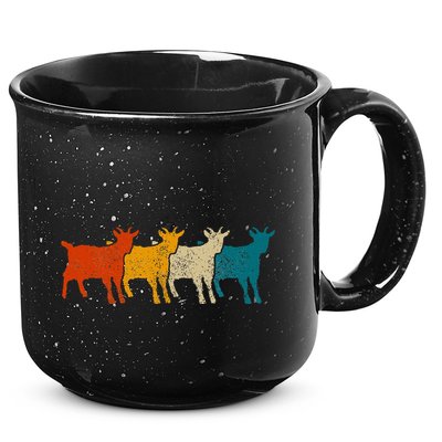 Goat Vintage Retro Farm Animal Goats 15oz Campfire Ceramic Mug