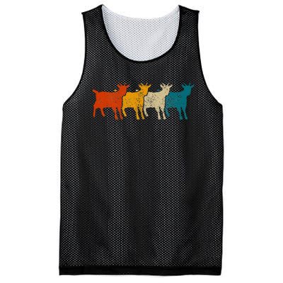 Goat Vintage Retro Farm Animal Goats Mesh Reversible Basketball Jersey Tank