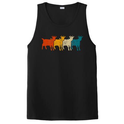 Goat Vintage Retro Farm Animal Goats PosiCharge Competitor Tank