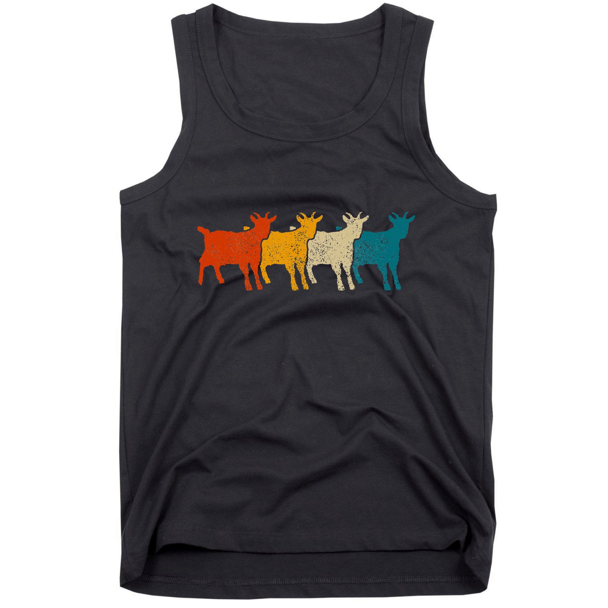 Goat Vintage Retro Farm Animal Goats Tank Top