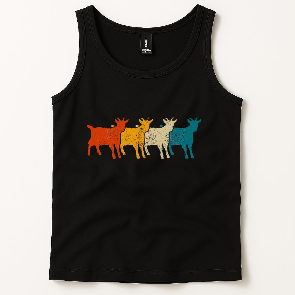 Goat Vintage Retro Farm Animal Goats Tank Top
