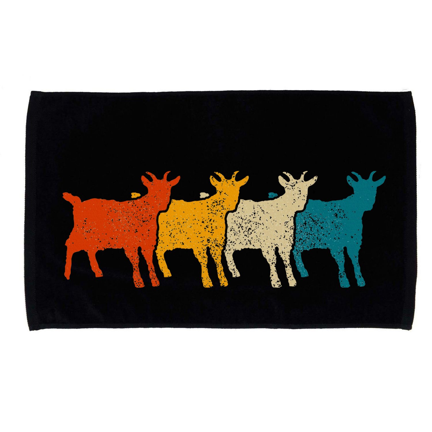Goat Vintage Retro Farm Animal Goats Microfiber Hand Towel