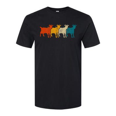 Goat Vintage Retro Farm Animal Goats Softstyle CVC T-Shirt