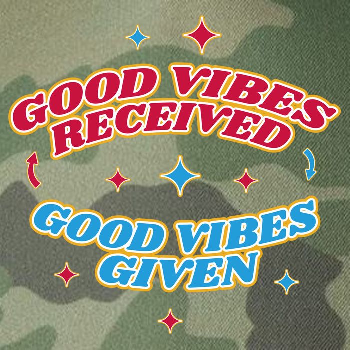 Good Vibes Received Good Vibes Given Retro Legacy Tie Dye Trucker Hat