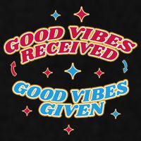 Good Vibes Received Good Vibes Given Retro Ladies PosiCharge Tri-Blend Wicking Tank