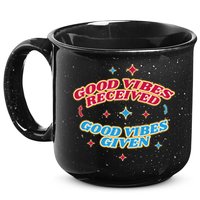 Good Vibes Received Good Vibes Given Retro 15oz Campfire Ceramic Mug