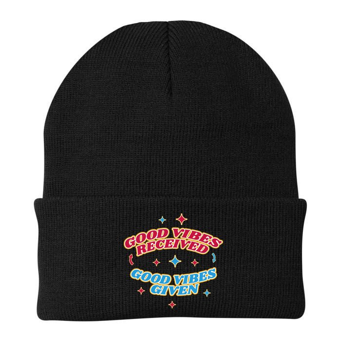 Good Vibes Received Good Vibes Given Retro Beanie