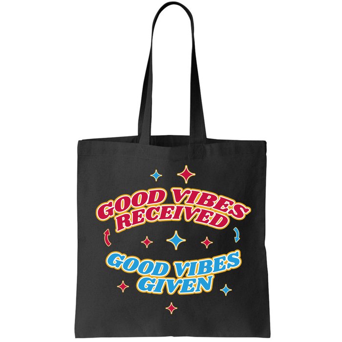 Good Vibes Received Good Vibes Given Retro Bag
