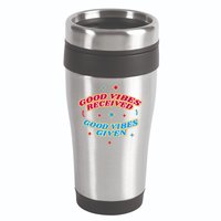 Good Vibes Received Good Vibes Given Retro 16oz Travel Tumbler