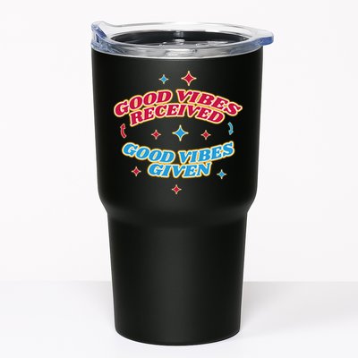 Good Vibes Received Good Vibes Given Retro Tumbler