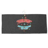 Good Vibes Received Good Vibes Given Retro Large Microfiber Waffle Golf Towel
