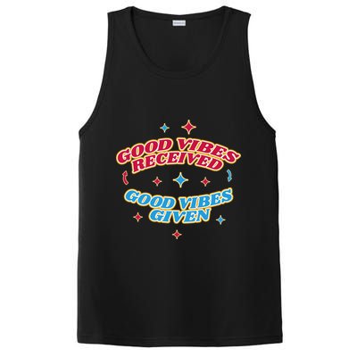Good Vibes Received Good Vibes Given Retro PosiCharge Competitor Tank