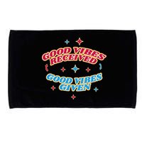Good Vibes Received Good Vibes Given Retro Microfiber Hand Towel