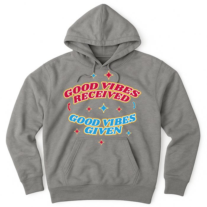 Good Vibes Received Good Vibes Given Retro Hoodie