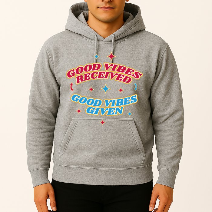 Good Vibes Received Good Vibes Given Retro Hoodie
