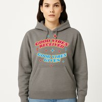 Good Vibes Received Good Vibes Given Retro Hoodie