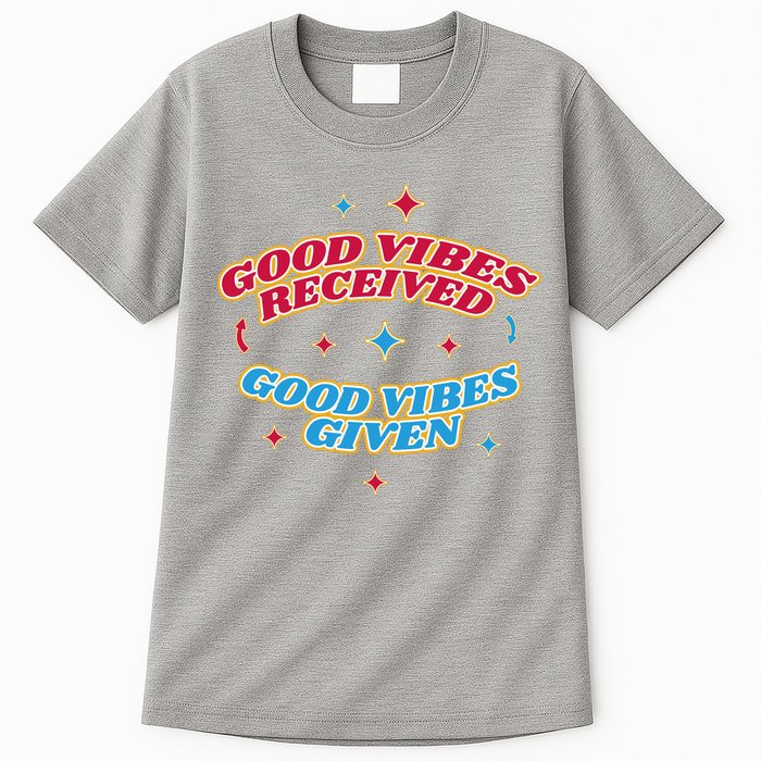 Good Vibes Received Good Vibes Given Retro Tall T-Shirt