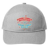 Good Vibes Received Good Vibes Given Retro 7-Panel Snapback Hat