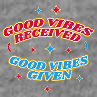 Good Vibes Received Good Vibes Given Retro 7-Panel Snapback Hat
