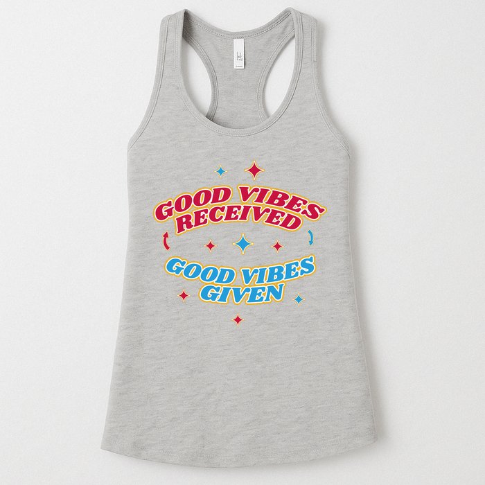 Good Vibes Received Good Vibes Given Retro Womens Tank Top