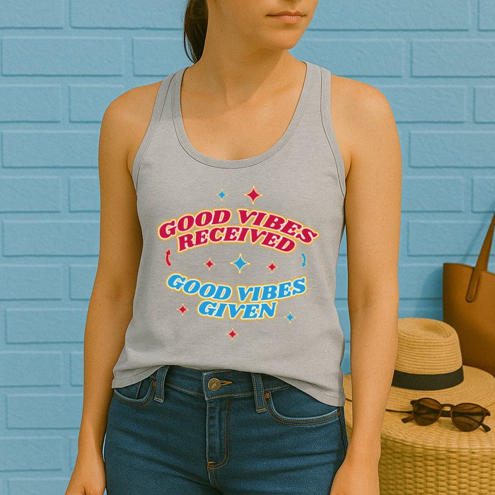Good Vibes Received Good Vibes Given Retro Womens Tank Top