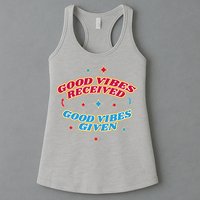 Good Vibes Received Good Vibes Given Retro Womens Tank Top