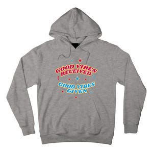 Good Vibes Received Good Vibes Given Retro Tall Hoodie