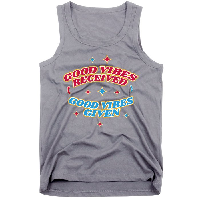 Good Vibes Received Good Vibes Given Retro Tank Top